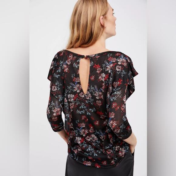Free People Dock Street Ruffle Floral Top - Picture 2 of 10